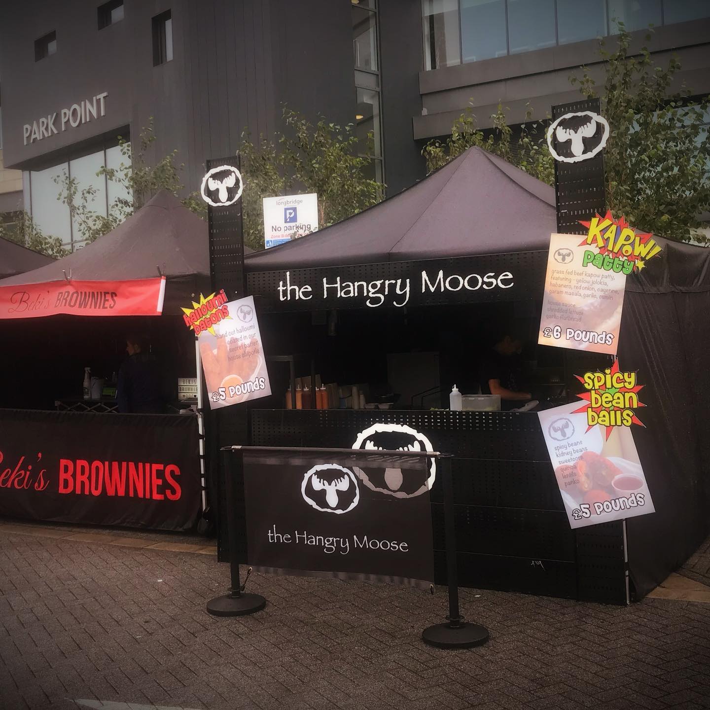 black Hangry Moose street food gazebo