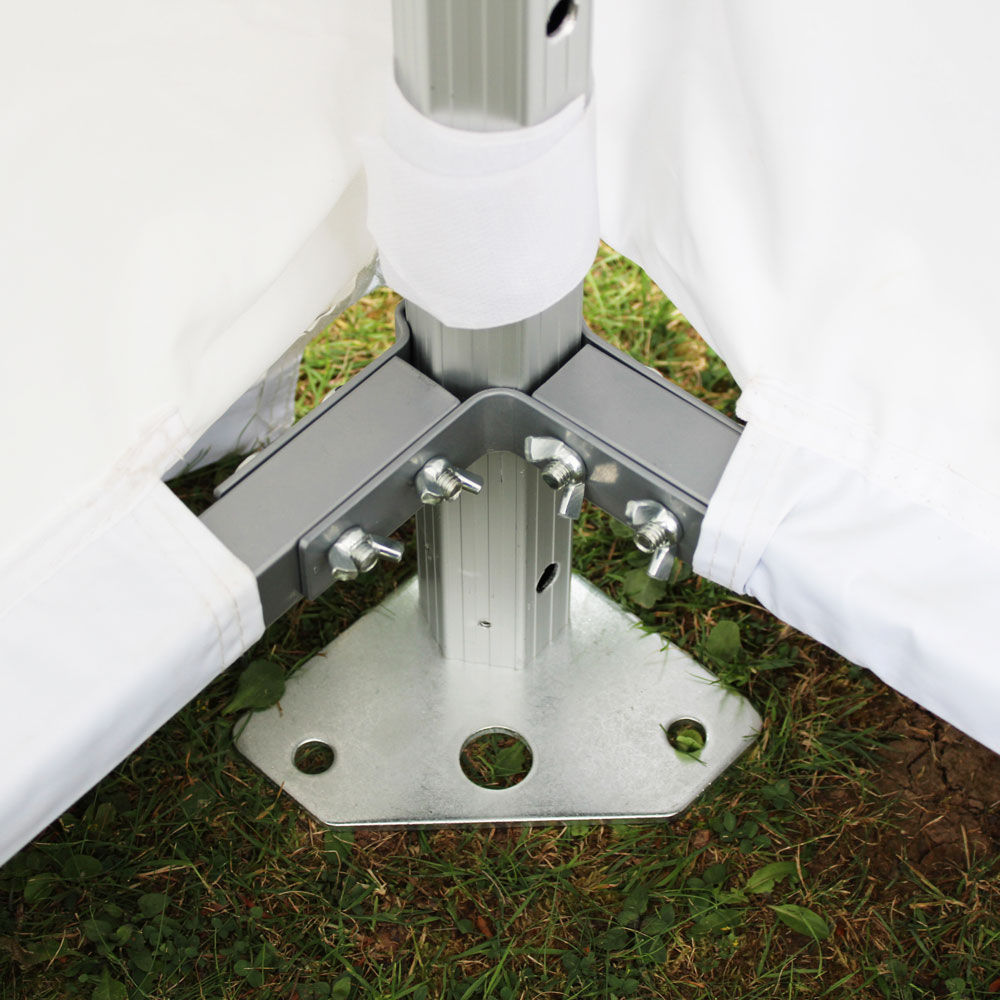 close up of gazebo ground bars