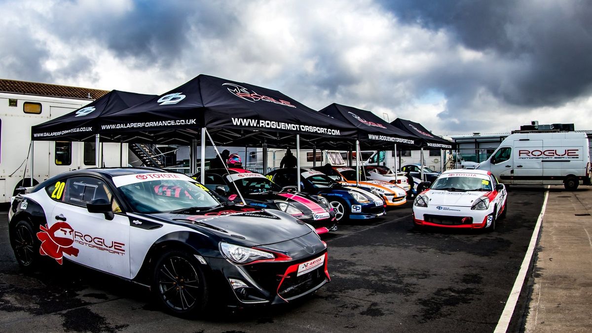 Branded race tents for motorsport teams