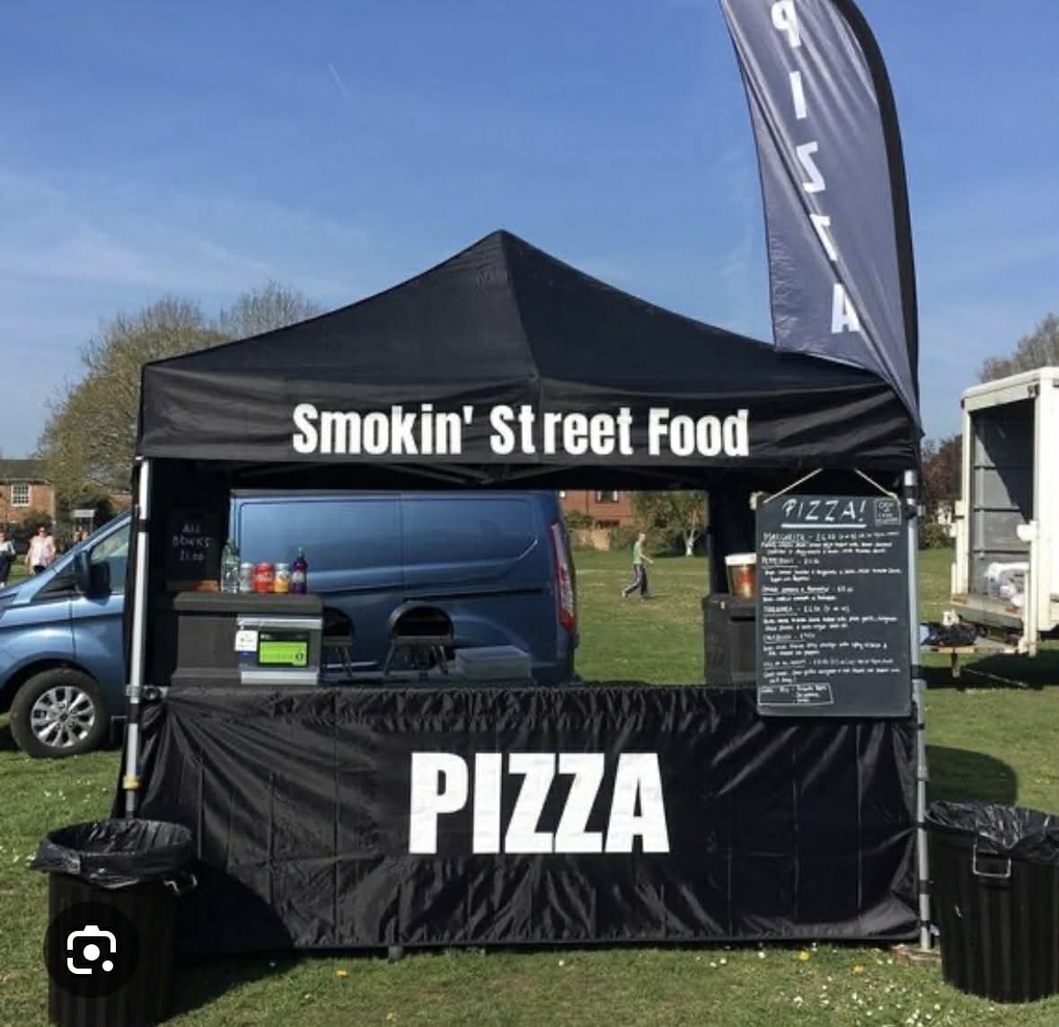 smokin street pizza gazebo in black