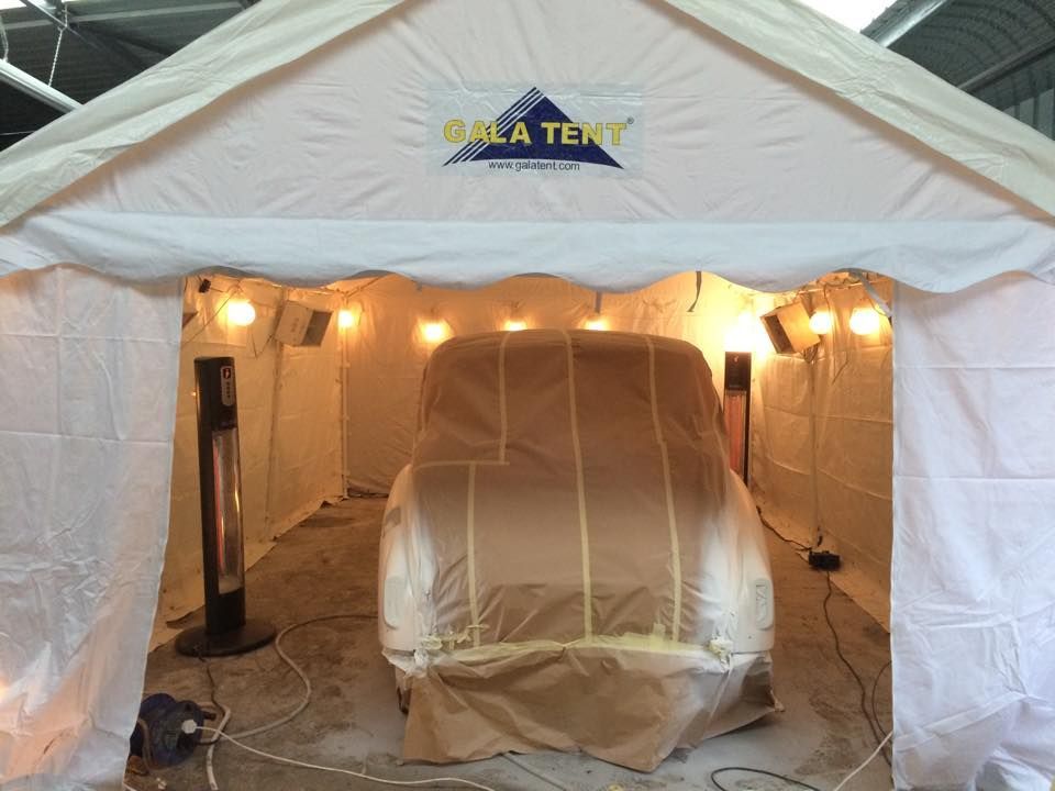 spray booth marquee