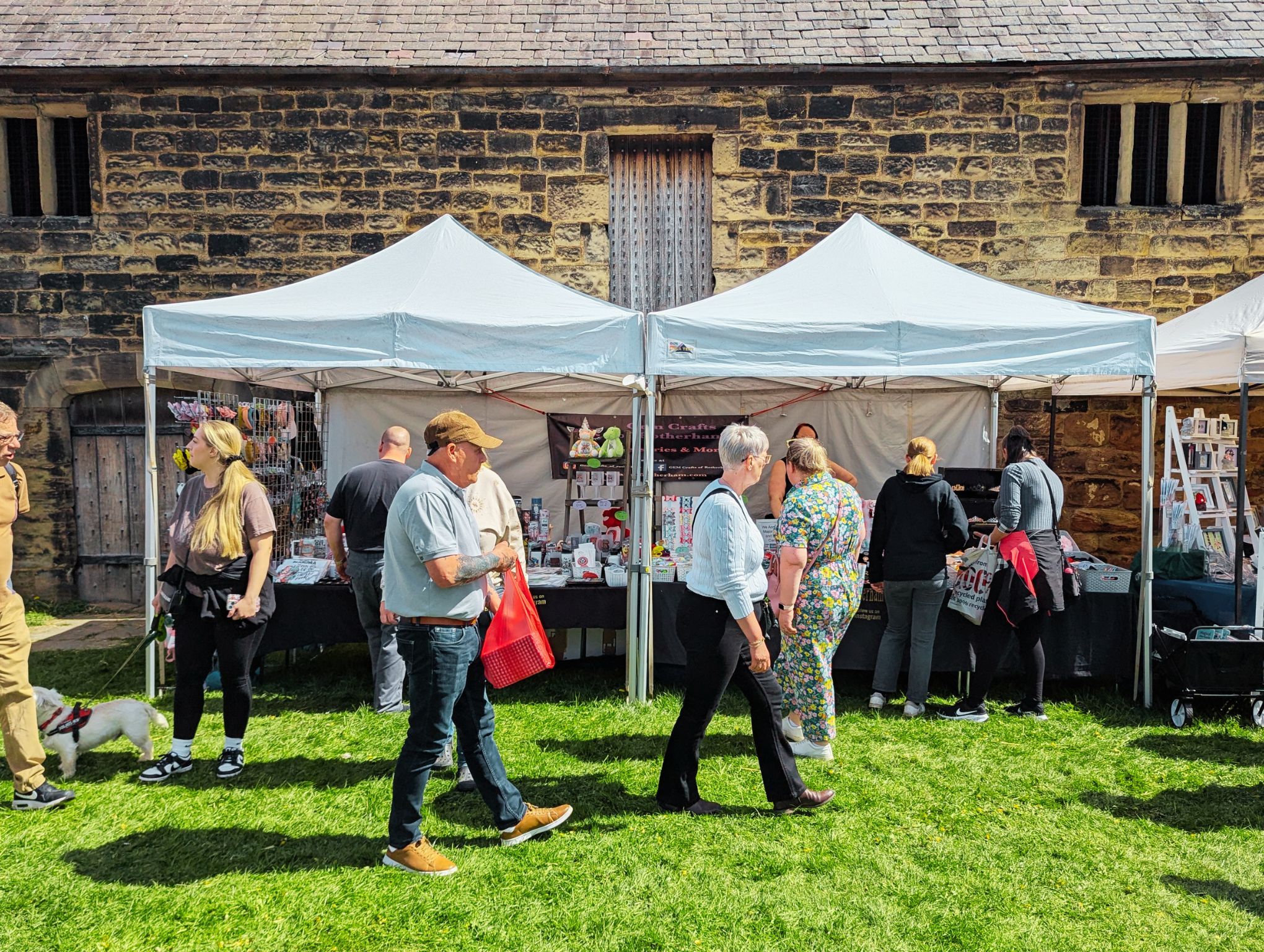 two gazebos at a community fair