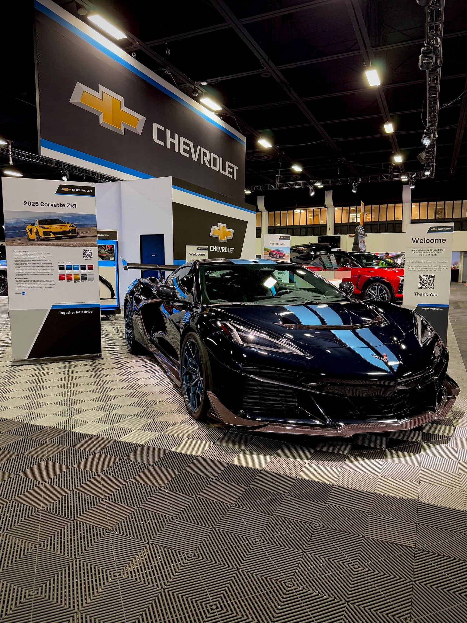 swisstrax on showroom stand