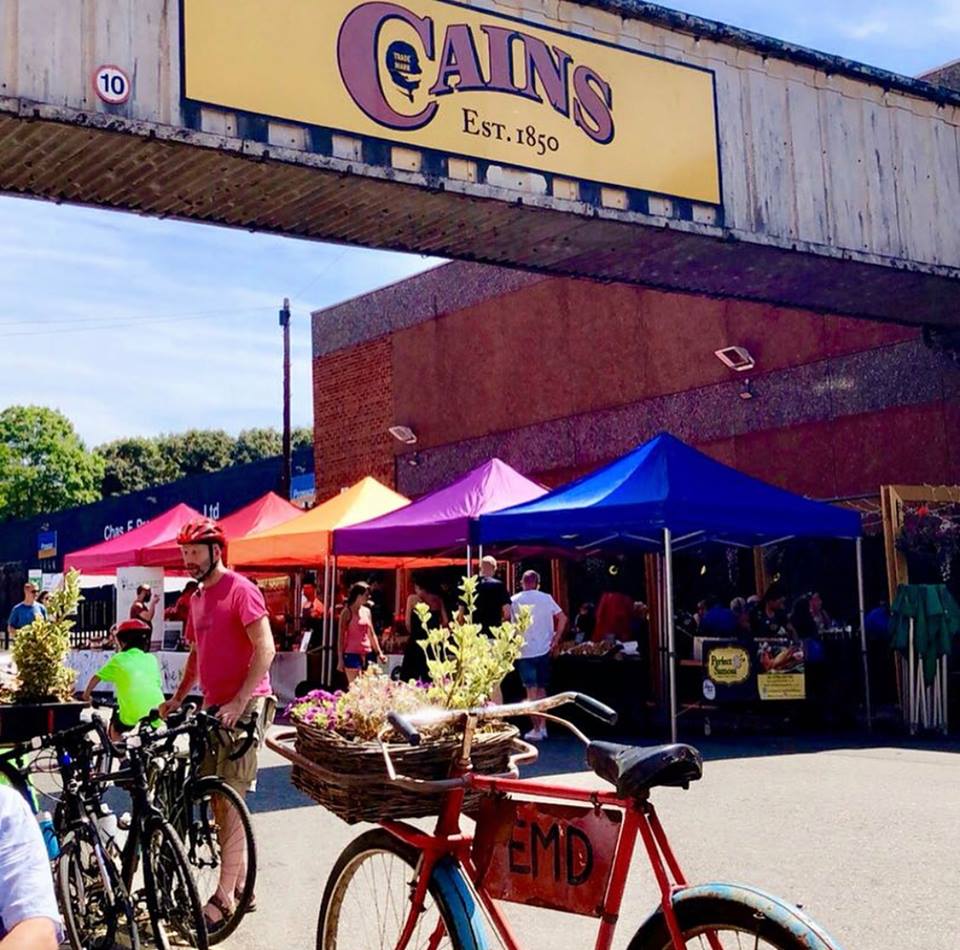 colourful market gazebos in Camden