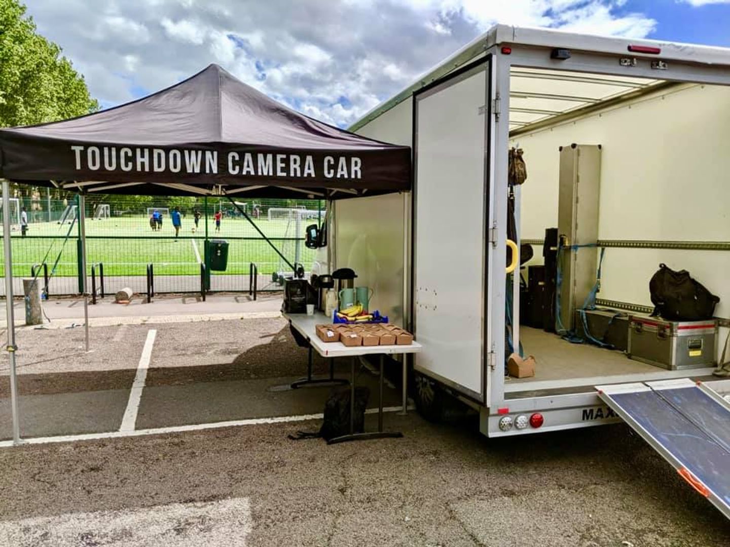 Gazebo in use on a TV and film set