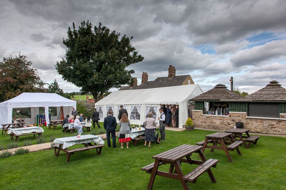 large marquee for a garden wedding