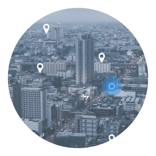 multiple locations in city