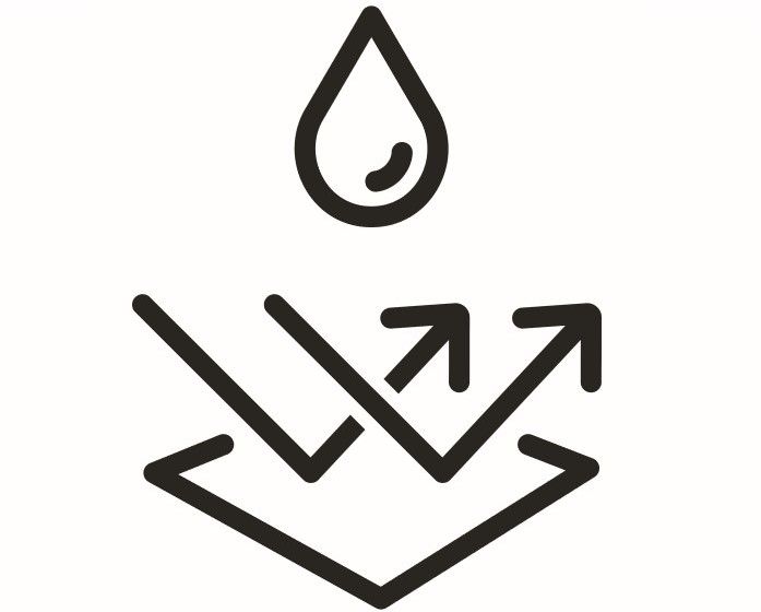 icon denoting water resistance
