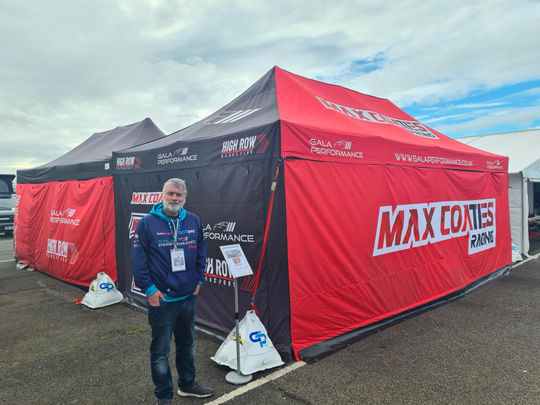 Gala Performance printed motorsport awnings