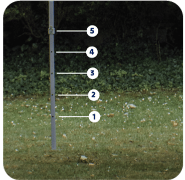 Gala Tent Pro DX Pop Up Gazebo Adjustable Height Settings Diagram