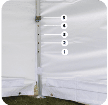 Gala Tent Pop Up Gazebo Adjustable Height Settings Diagram