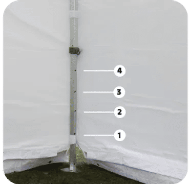 Gala Tent Pop Up Gazebo Adjustable Height Settings Diagram