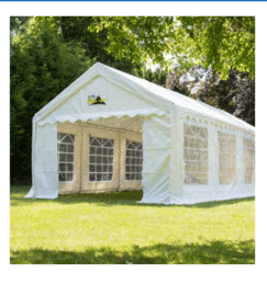 Gala Tent Marquee in the garden