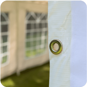 PVC Tent Fabric Quality – Reinforced Eyelets for Extra Durability