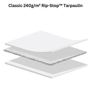 240g Rip-Stop PVC Marquee Tarpaulin – Ideal for Party Tents and Garden Marquees