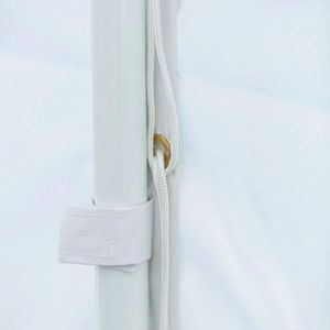 PVC Tent Fabric with Commercial Dutch Lacing – Reinforced Eyelets for Strength