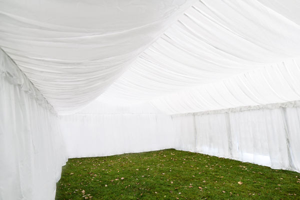 White marquee lining