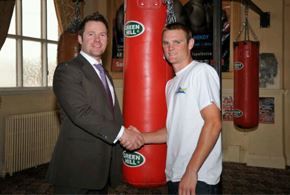 Jason Mace with professional boxer Andy Townsend.