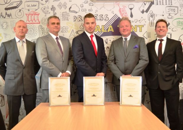 From L - R - Mark Thompson, Steve Biggs, Glen Robinson, Andrew Scott & Jason Mace at the ceremony.