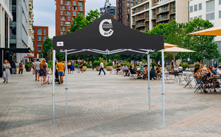 vinyl printed gazebo with custom logo