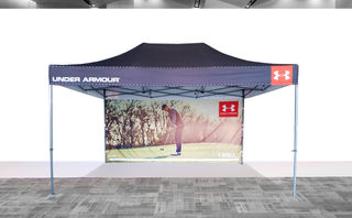 dye-sublimation gazebo with printed design