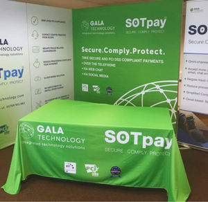 Table cover in use