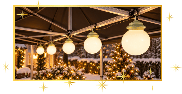 Globe Lights at Christmas