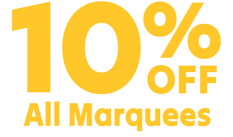 10% Off Marquees