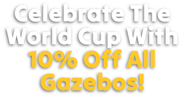 Deal Gazebo World Cup Banner 10% Off