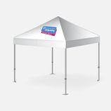 Example of printed logo on canopy