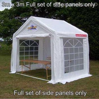 3m x 3m Gala Tent Marquee End and Sidewalls (PE) - (Full Set)
