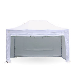 3m x 4.5m Pro 50 gazebo with white sides fitted