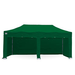 3m x 6m Pro 50 gazebo with green sides fitted