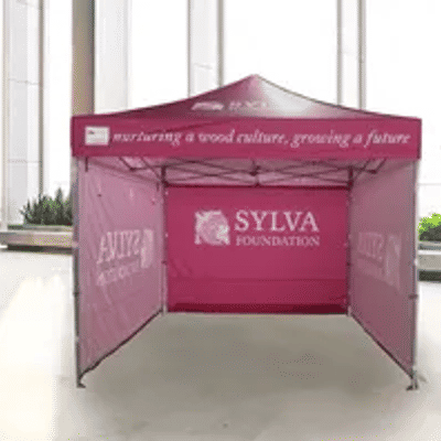 3m x 3m Pro 40 Printed Gazebo Bundle w/ Canopy + 3 Walls