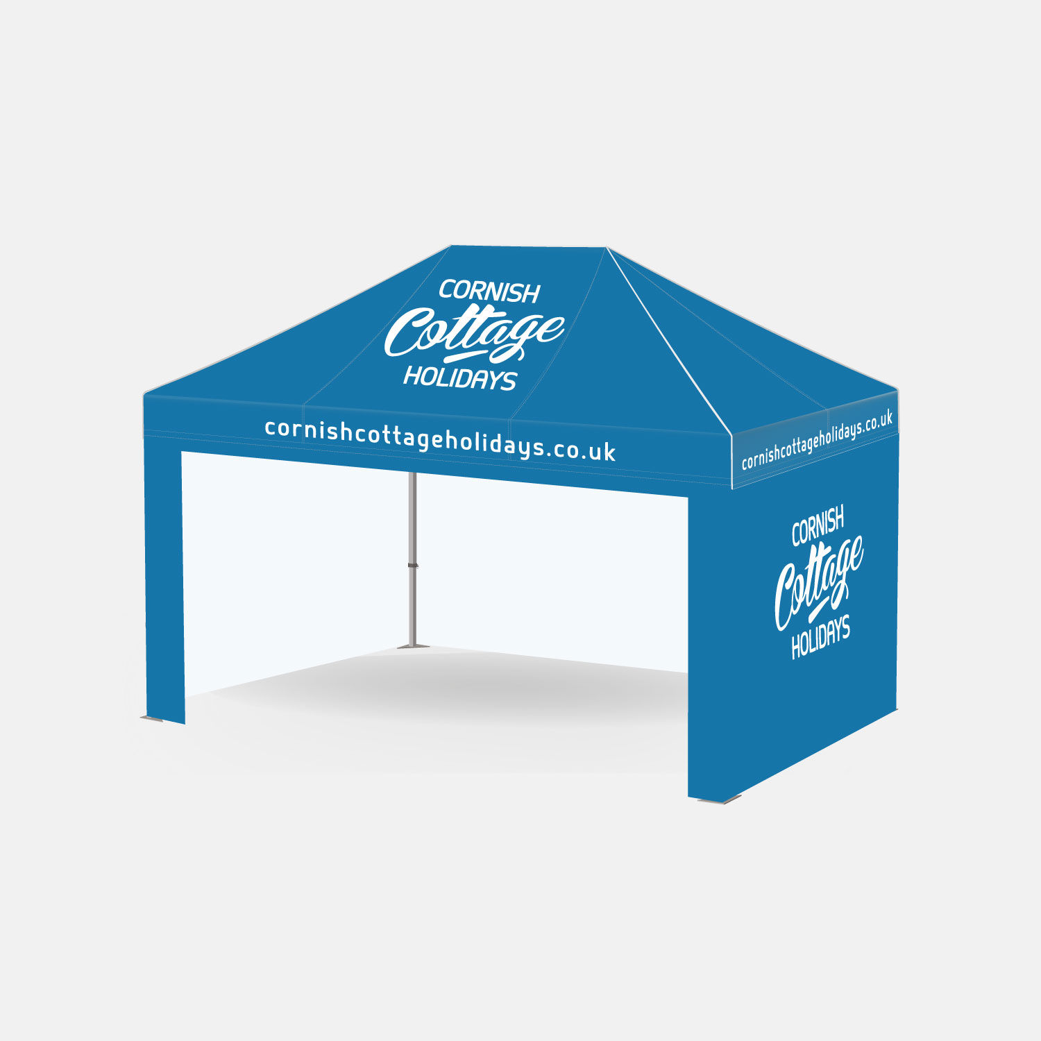 11349 - 3m x 4.5m Pro 50 Printed Gazebo Bundle w/ Canopy + 4 walls