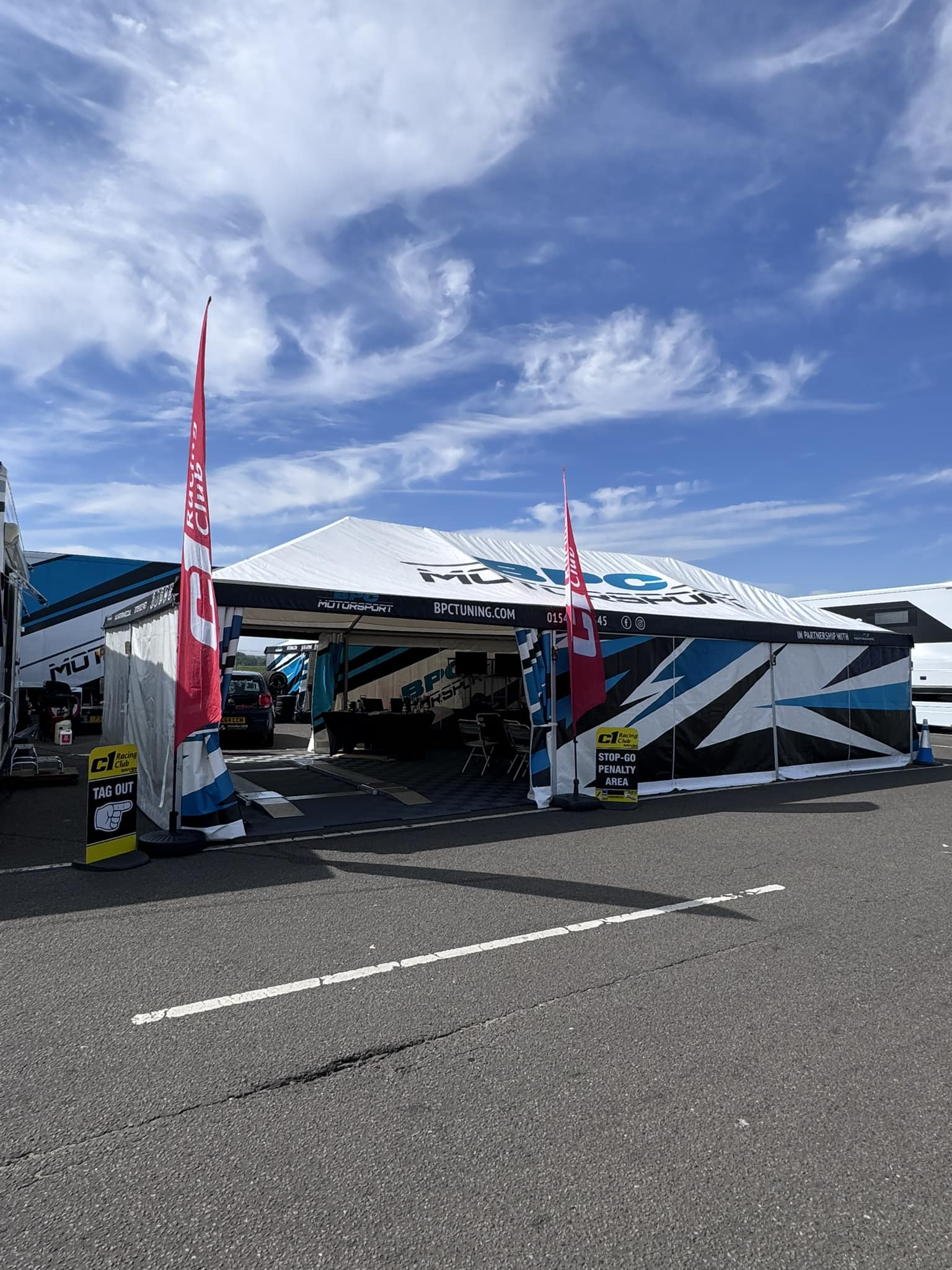 12458 - 6m x 8m MQ-65 Freestanding Motorsport Race Awning (Printed)