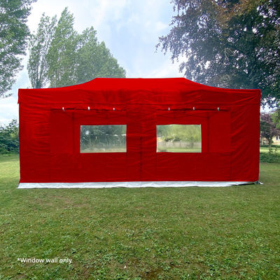 6m Gala Shade Gazebo Window Sidewall (Red) - Single