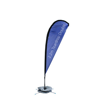 2.2m Teardrop Flag + Base Kit Bundle (Double)
