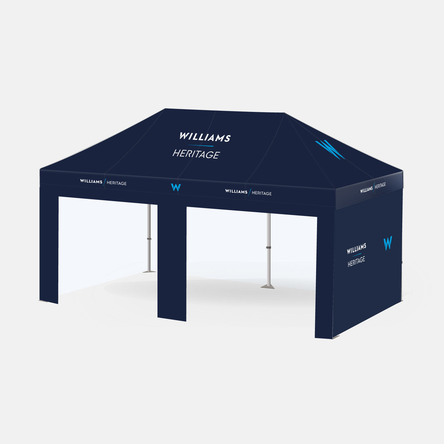 13089 - 3m x 6m Pro 60 Printed Gazebo Bundle w/ Canopy + 4 walls
