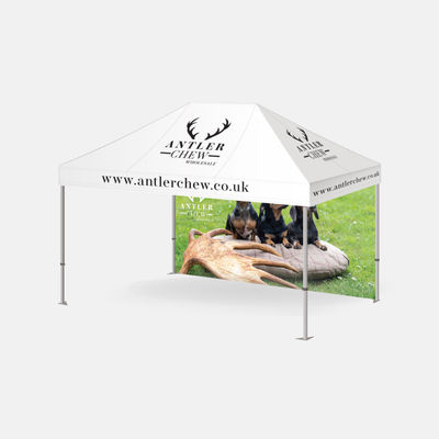 3m x 4.5m MX Printed Gazebo Bundle w/ Canopy + 1 Wall