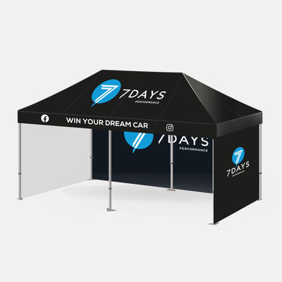 3m x 6m MX Printed Gazebo Bundle w/ Canopy + 3 Walls (1 x Double)