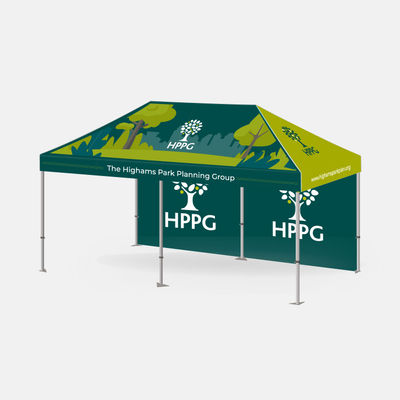 3m x 6m Pro 50 Printed Gazebo Bundle w/ Canopy + 1 Wall