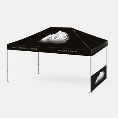 4m x 6m Pro 50 Printed Gazebo Bundle w/ Canopy + half wall + Strth Bar