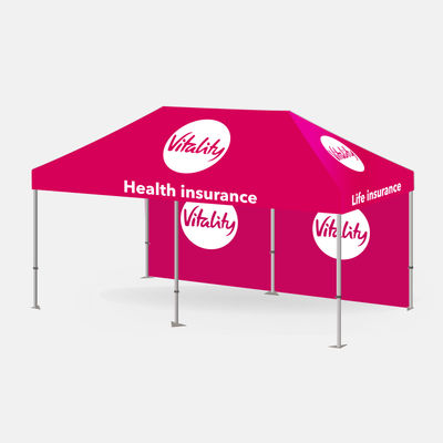 4m x 8m Pro 50 Printed Gazebo Bundle w/ Canopy + 1 Wall