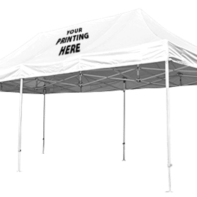 4m x 8m Pro 50 Printed Gazebo with Company Logo on Canopy