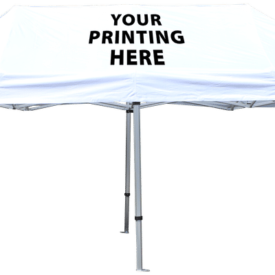 3m x 6m Pro 60 Printed Gazebo with Company Logo on Canopy