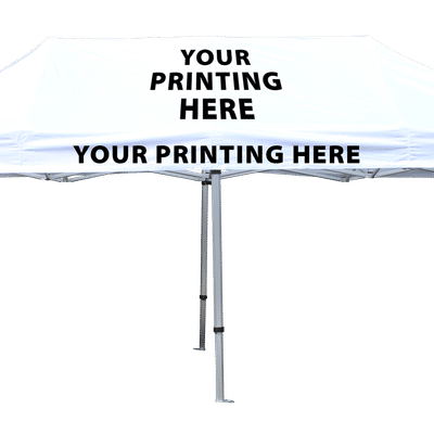 3m x 6m Pro 60 Printed Gazebo with Logo and Valance