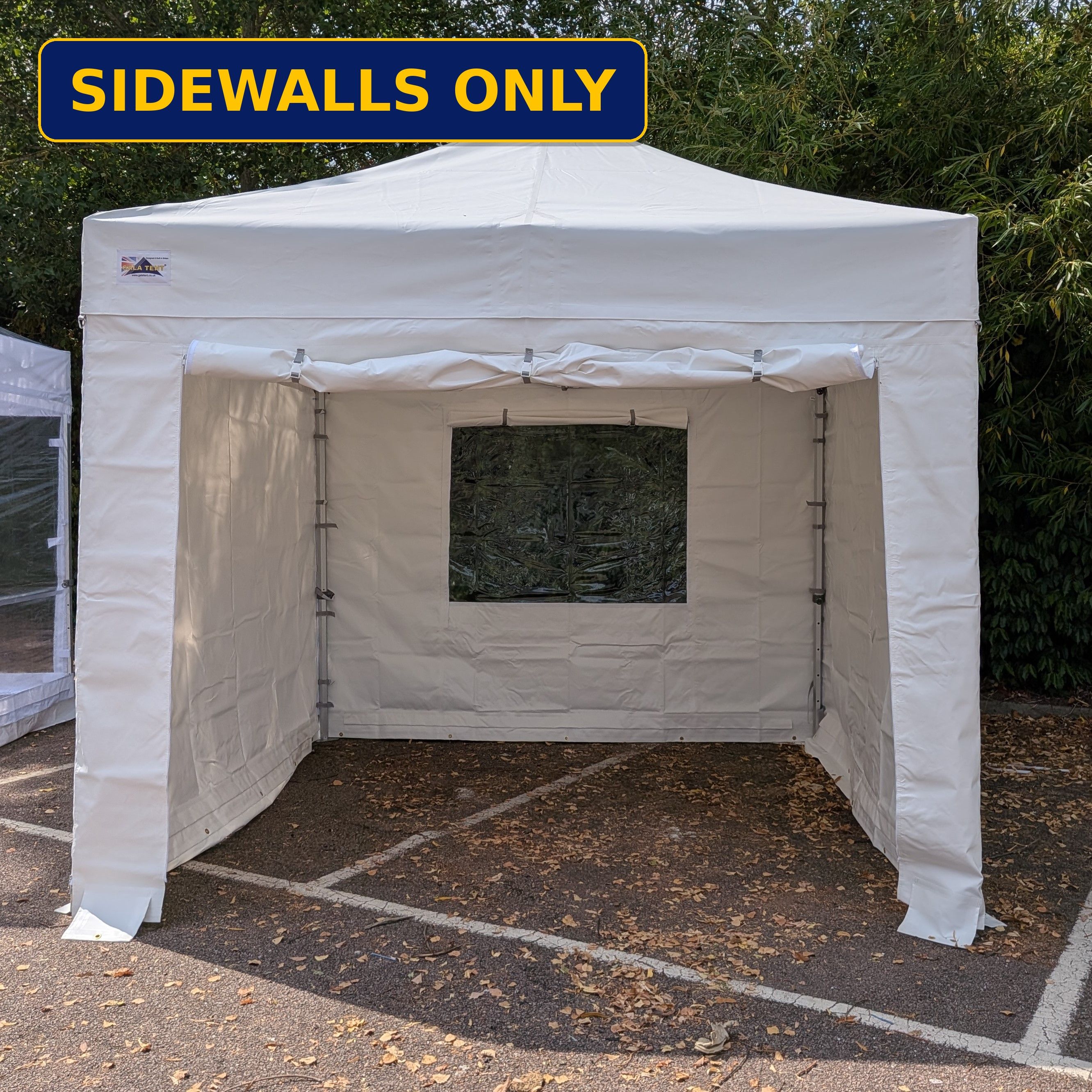13593 - 4m x 8m Gala Shade Pro PVC Sidewalls (White)