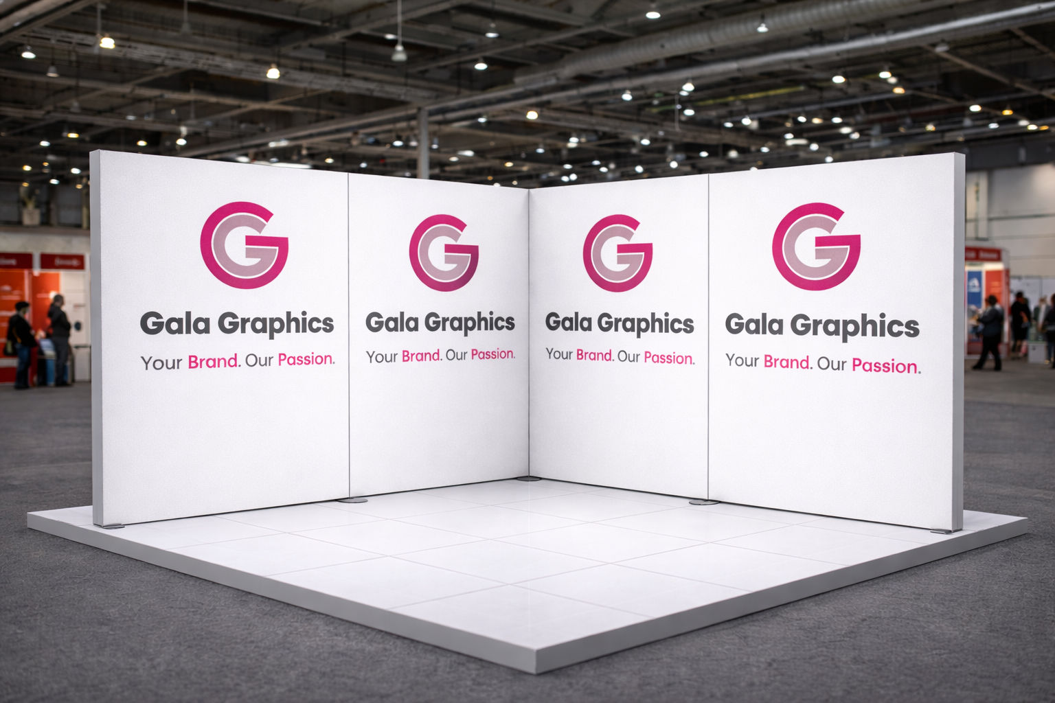 13638 - 4m L-Shaped Exhibition Stand