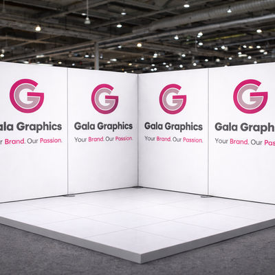 4m L-Shaped Exhibition Stand